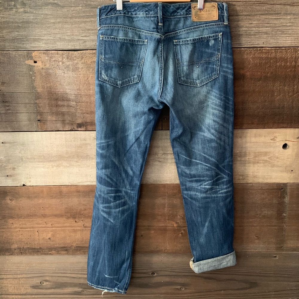 Polo by Ralph Lauren Women's Boyfriend Jeans - Blue Denim - Picture 3 of 8